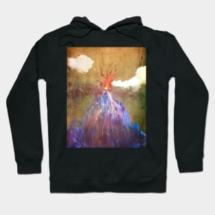 Abstract volcano eruption Hoodie